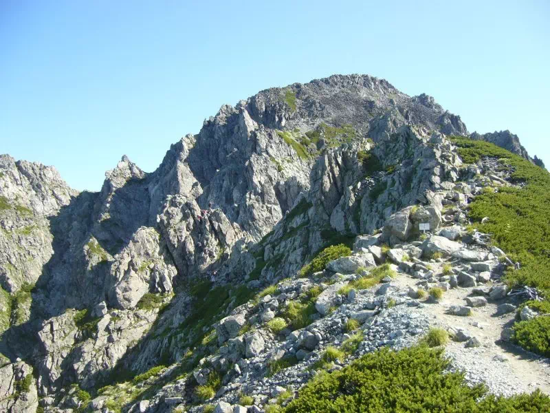 岩場下り 岩場下り