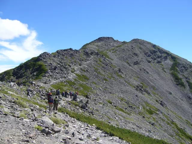 間ノ岳登り 間ノ岳登り