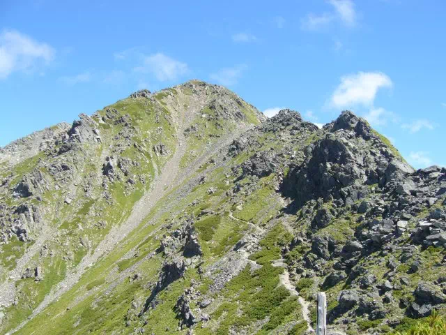 北岳振り返る 北岳振り返る