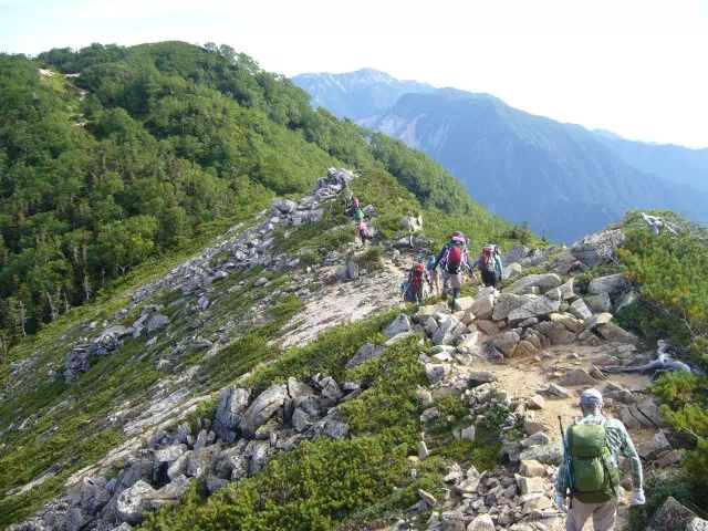 烏帽子小屋近く 烏帽子小屋近く