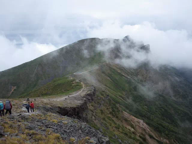 硫黄岳下り 硫黄岳下り