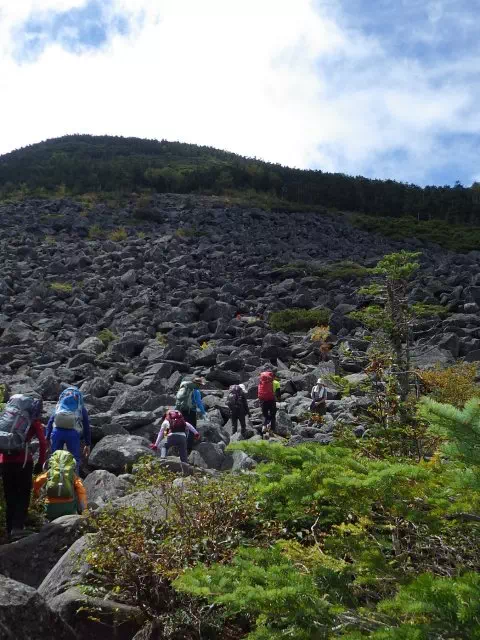 編笠山登り 編笠山登り