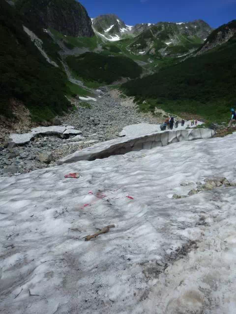 雪渓歩き