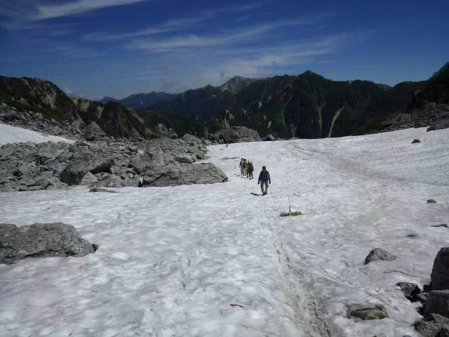 雪渓歩き