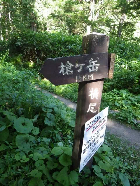 横尾の登山口
