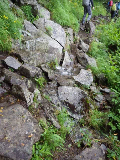 岩の登山道 岩の登山道