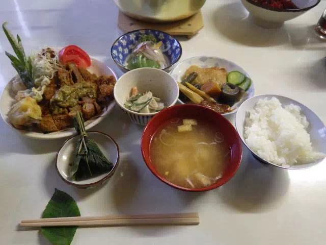 蓮華温泉ロッジ夕食 蓮華温泉ロッジ夕食
