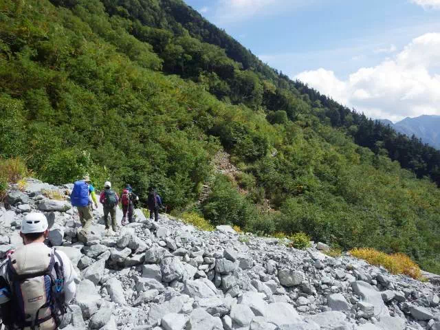 ガレ横断 ガレ横断