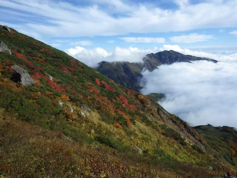 紅葉と別山 紅葉と別山