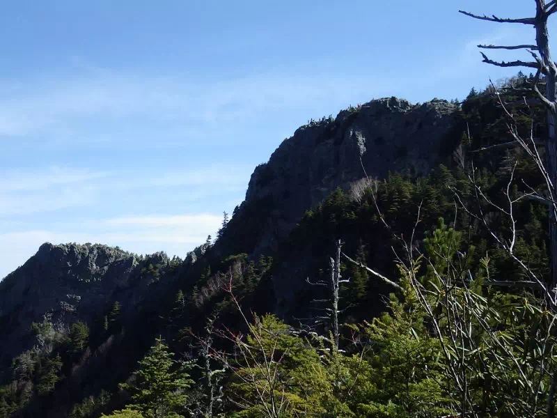 御座山山頂方面