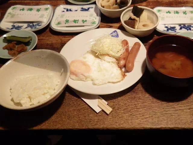 北穂高小屋朝食