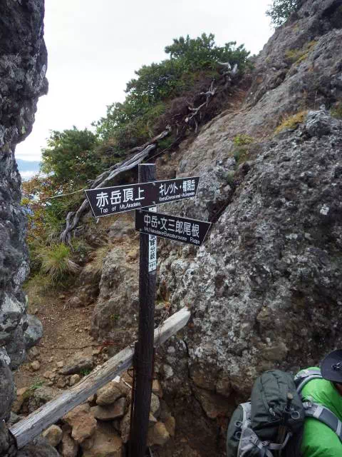 権現岳への分岐