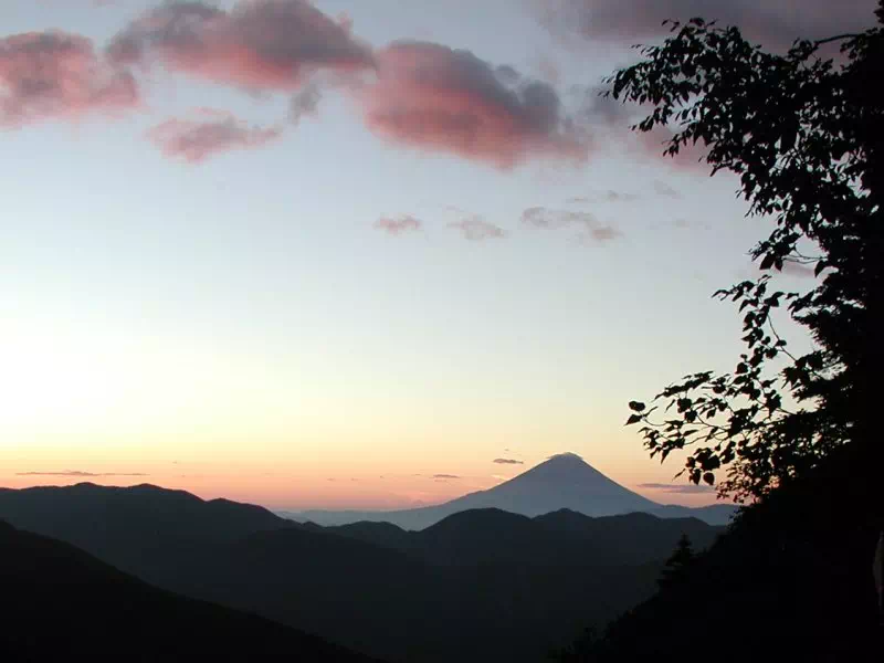 大門沢小屋からの富士山 大門沢小屋からの富士山