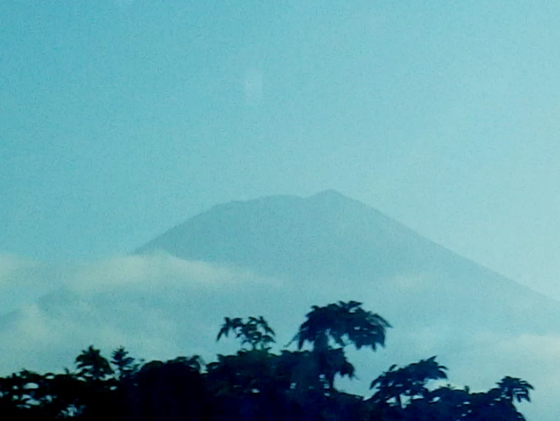 バスから見た富士山